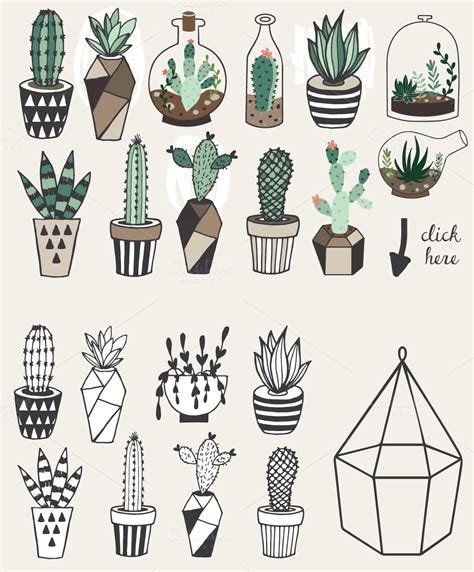 cactus pictures drawing|aesthetic cactus drawing.